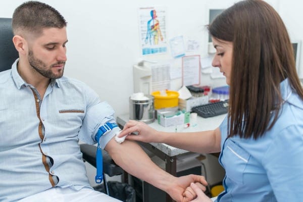 PSA Test - taking a blood sample